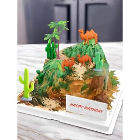 10 PCS Camel Cake Topper Camel Cupcake Toppers Desert Animal Cake Topper Camel Cake Decor Camel Birthday party Decor Cactus Cake Topper