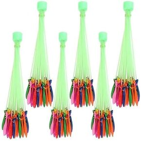 Automatic Fill and Tie Magic Water Balloons for Holi, Multicolor (Pack of 6 (222 balloons))