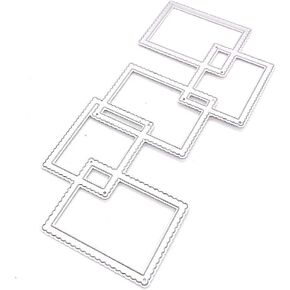 KSCRAFT Nested Scalloped Frames Slimline Background Metal Cutting Dies Stencils for DIY Scrapbooking/Photo Album Decorative Embossing DIY Paper Cards