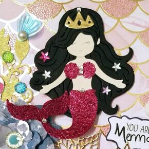 Mermaid Metal Cutting Dies for DIY Scrapbooking Photo Album Decorative Cutter Die Stencils Embossing Paper Card Christmas Halloween Craft Dies Cut 2.7x3.6inch