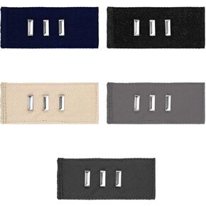 5 PCS Extensions Bandband ، Extender القابل للتعديل ، تمديدات بانت للبنطلون ، موسع الخصر غير المرئي للسروال ، الجينز ، السراويل ، التنانير للرجال والنساء in Kuwait