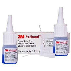 3M Vetbond Tissue Adhesive, 3ml Bottles w/MSDS (2 Bottles)