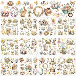 BBTO 12 Sheets Christmas Rub on Transfers for Crafts and Furniture Christmas Rub on Transfer Stickers Winter Rub on Decals for Wood DIY Paper Home Decor, 5.5 x 5.7 Inch(Egg)