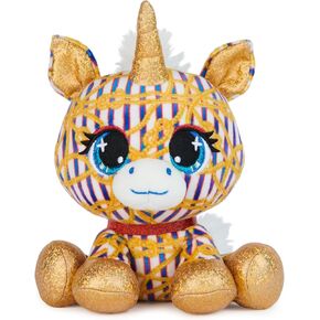 P.Lushes Designer Fashion Pets Natalie von Corn Premium Unicorn Premium Unicorn Prected and Gold and Blue ، 6 "