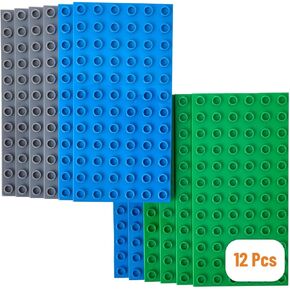 Strictly Briks Compatible with Lego Classic Big Briks Stackable Baseplates, Large Pegs for Ages 3 and Up, 100% Compatible with All Major Brands, Green, 1 Piece, 13.75" x 16.25" Inches