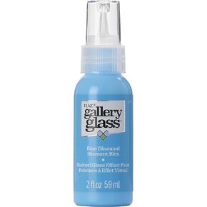 Gallery Glass, Blue Diamond Stained Glass 2 fl oz Brilliant Smooth Finish Paint, Perfect for Easy to Apply DIY Arts and Crafts, 19776