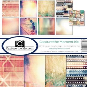 Reminisce Capture The Moment Scrapbook Collection Kit, Multi Color Palette 12-x-12-Inch