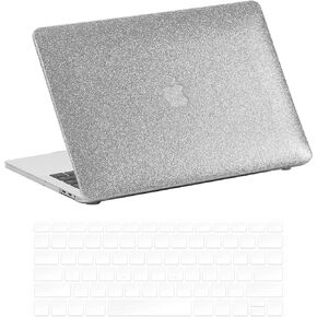 Compatible with 2021-23 Mac Pro 14 M1 A2442/M2 A2779/M3 A2992/A2918 Sparkling Leather Laptop Hard Shell Case with Keyboard Cover(Pink, 2021-23 MacBook Pro 14 A2442/A2779/A2992/A2918)