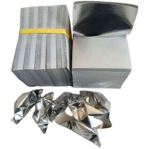 1000pcs Chinese Joss Paper, Ancestor Money Silver Foil, Yellow Bamboo Paper Silver Foil for Worship Sacrifices to Gods, Chinese Golden Ingot/Yuan Bao for Ancestral Worship(Silver Foil) in Saudi Arabia