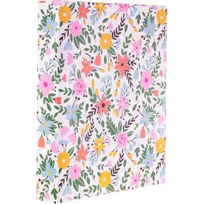Steel Mill & Co Cute Decorative Hardcover 3 Ring Binder for Letter Size Paper, 1 Inch Round Rings, Floral Binder Organizer for School/Office, Wild Blooms
