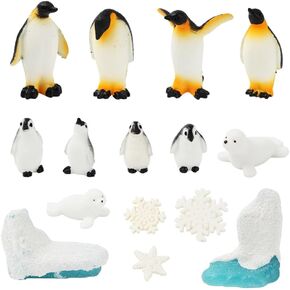 15Pcs Cute Ocean Animal Penguin Craft Decoration Ornament PVC Penguin Figurines Penguin Craft Ornament