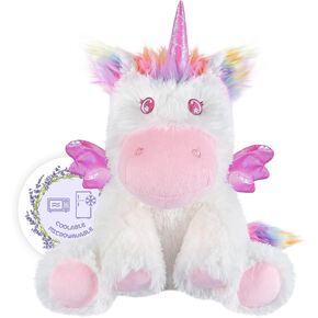 Heatable & Coolable Unicorn Stuffed Animal, Microwave Heating Pad Stuffed Animal, Lavender Scented Unicorn Plush, Cute Unicorn Toys, Unicorn Stuffed Animals for Girls & Boys