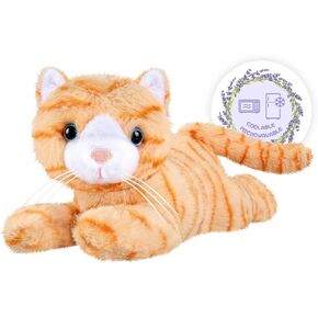 Heatable & Coolable Orange Cats Stuffed Animals, Microwave Heating Pad, Orange Cat Plushies for Companion, Cat Lavender Stuff, Plush Cat Toys Gifts
