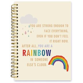 isanou Inspirational Quotes Notebook ، Rainbow التحفيزية المبطنة المبطنة بالورود ، دفتر الكلية المحكم ، دفتر مجلة School Journal للعمل ، 5.5 × 8.3 بوصة 80 صفحة ، هدايا للنساء في سن المراهقة فتاة
