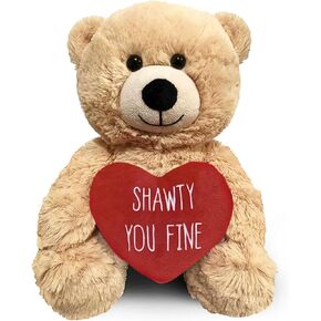 Shawty You Fine - 10" Teddy Bear - Couples Gifts for Her Him - Funny Stuffed Animal for Girlfriend, Boyfriend, Best Friend - Birthday, Engagement, Valentines, Anniversary, Wedding