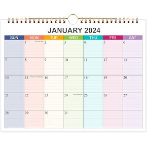 2024-2025 Calendar - Wall Calendar 2024-2025 Runs from Jul 2024 to Jun 2025, 12 Months Calendar with 140Gsm Thick Paper for Planning and Organizing for Home or Office, 8.5 x 11 Inches, Colorful