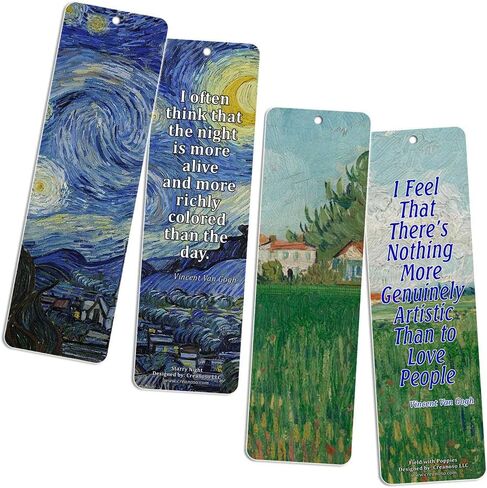 محبة Vincent Van Gogh Inspiring Quotes بطاقات مرجعية (36 حزمة) - كتاب Cool Classical Paint Print Print - تخزين هدايا للرجال للنساء المراهقات عيد الميلاد in Saudi Arabia