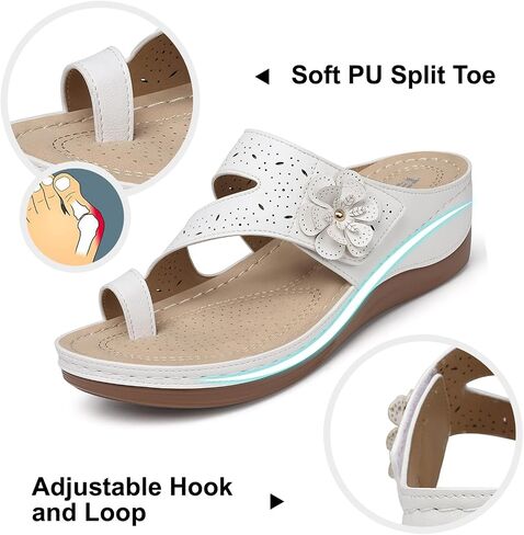 TEMOFON Flip Flops for Women Dressy: Black Size 8 Comfortable Walking Summer Sandals Woman 2025 - Slip On Casual Thong Sandal in Saudi Arabia
