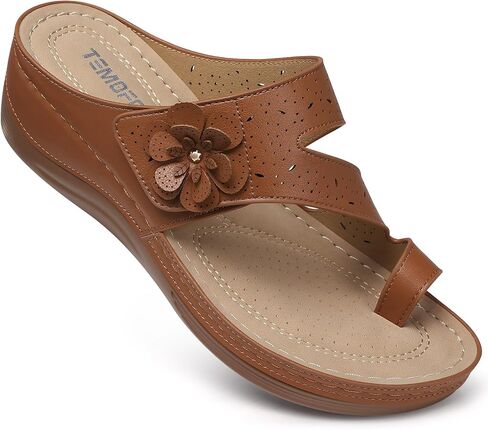TEMOFON Flip Flops for Women Dressy: Black Size 8 Comfortable Walking Summer Sandals Woman 2025 - Slip On Casual Thong Sandal in Saudi Arabia