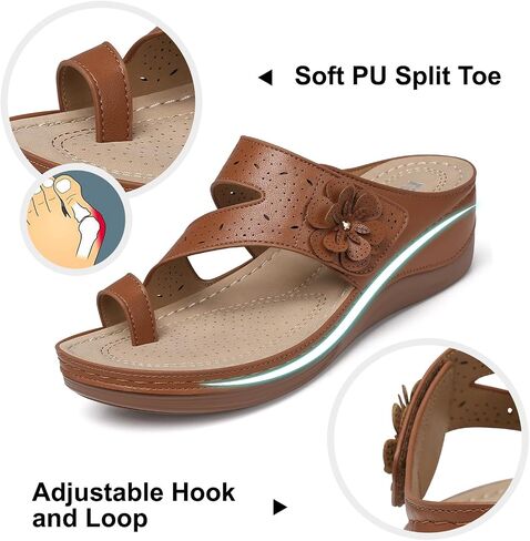 TEMOFON Flip Flops for Women Dressy: Black Size 8 Comfortable Walking Summer Sandals Woman 2025 - Slip On Casual Thong Sandal in Saudi Arabia