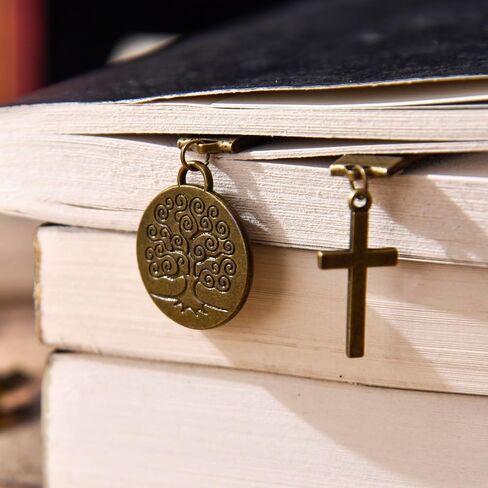 Bookmarks, Handmade Retro Cross Virgin Mary Bookmark with Long Leather Straps, Christian Saint Book Mark, Ideal Catholic Gift (Style 8) in Saudi Arabia