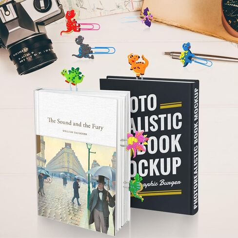 Cute Bookmark, 12 Pcs Unique Lovely Animal Paper Clips Bookmarks for Students Reading Office (Dinosaurs) in Kuwait