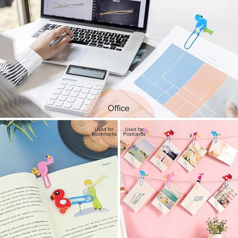 Cute Bookmark, 12 Pcs Unique Lovely Animal Paper Clips Bookmarks for Students Reading Office (Dinosaurs) in Kuwait