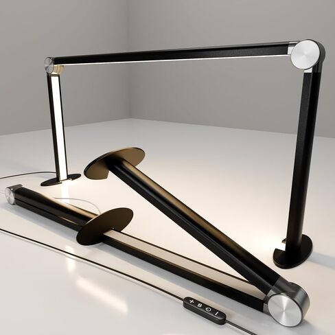 Nail Tech Lamp for Desk，30" 48W Professionals Led Light, Desk Lamp for Lash Eyelash Extension,Makeup Desk lamp,Color Temperature 2700K-6000K, Salon&Home(Silver) in Saudi Arabia
