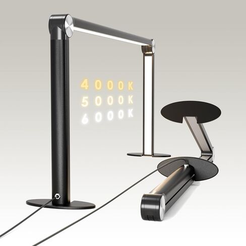 Nail Tech Lamp for Desk，30" 48W Professionals Led Light, Desk Lamp for Lash Eyelash Extension,Makeup Desk lamp,Color Temperature 2700K-6000K, Salon&Home(Silver) in Saudi Arabia