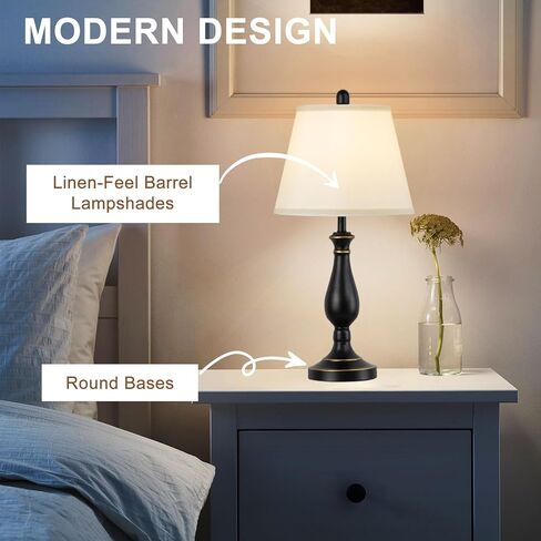 Depuley Table and Floor Lamp Set من 3 ، 3 حزمة مصباح مجموعة مع شهدة بيضاء بيضاء ، مجموعات ضوء المزرعة ، مصابيح الطاولة الحديثة ومصباح الأرضية لغرفة المعيش in Saudi Arabia