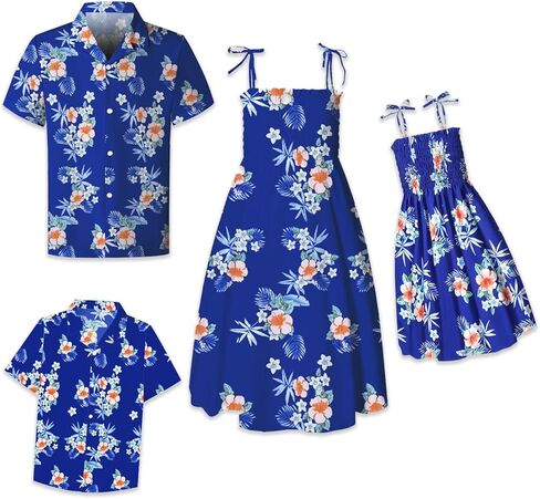 SANGTREE Family Matching Hawaiian Outfits Men Women Girl Boy Clothes, 2T - X-Large in Kuwait