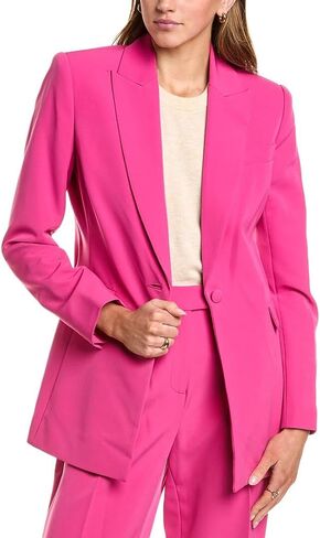 BCBGMAXAZRIA Women's Long Sleeve V Neck Single Breasted Blazer Jacket in Saudi Arabia