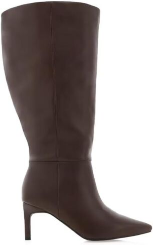 Knee High Boots for Women Black Fashion Pointed Toe Stiletto low-heel Boots Side Zipper Tall Boots in Saudi Arabia