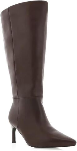 Knee High Boots for Women Black Fashion Pointed Toe Stiletto low-heel Boots Side Zipper Tall Boots in Saudi Arabia