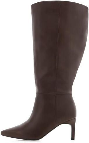 Knee High Boots for Women Black Fashion Pointed Toe Stiletto low-heel Boots Side Zipper Tall Boots in Saudi Arabia