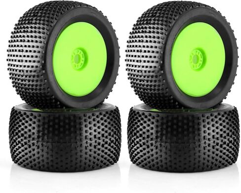 1/8 RC Off Road Racing Truck Tyres OD 5.51 "وحافات عجلات 17 ملم لـ 1: 8 Truck Car Traxxas Arrma Kraton Typhon 6S 3S Talion 6s Losi 8ight Hpi Vorza Flux Kyosho Hobao 4pcs (Black) in Kuwait