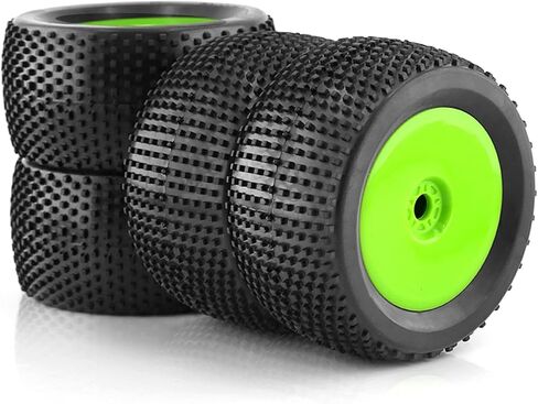 1/8 RC Off Road Racing Truck Tyres OD 5.51 "وحافات عجلات 17 ملم لـ 1: 8 Truck Car Traxxas Arrma Kraton Typhon 6S 3S Talion 6s Losi 8ight Hpi Vorza Flux Kyosho Hobao 4pcs (Black) in Kuwait