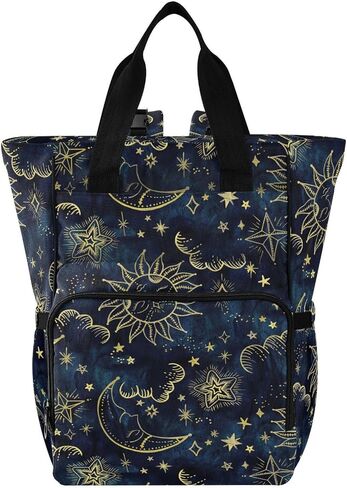 senya Diaper Bag Backpack, Neon Bat Crescent Multifunction Travel Bag for Moms Dads in Saudi Arabia