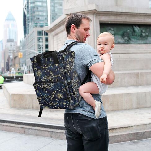 senya Diaper Bag Backpack, Neon Bat Crescent Multifunction Travel Bag for Moms Dads in Saudi Arabia