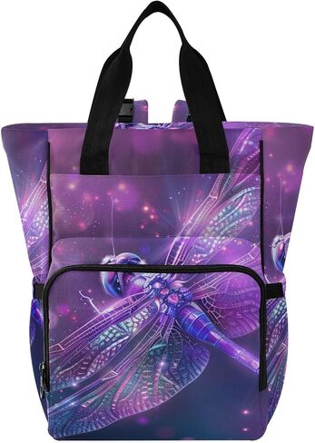 senya Diaper Bag Backpack, Neon Bat Crescent Multifunction Travel Bag for Moms Dads in Kuwait