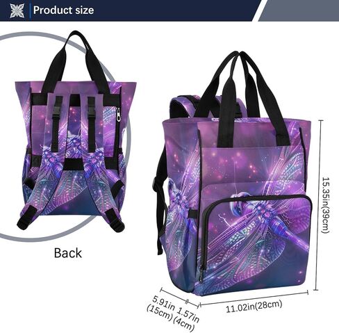 senya Diaper Bag Backpack, Neon Bat Crescent Multifunction Travel Bag for Moms Dads in Kuwait