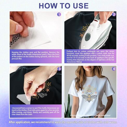 MAYJOYDIY She is Fearless Rhinestone Iron on Hotfix Transfer Decal Sunglasses Diamond Red Lip Pattern Bling DIY Patch Clothing Repair Hot Fix Applique for T-Shirt Jacket Bag Jeans Craft in Saudi Arabia