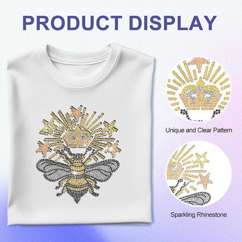 MAYJOYDIY She is Fearless Rhinestone Iron on Hotfix Transfer Decal Sunglasses Diamond Red Lip Pattern Bling DIY Patch Clothing Repair Hot Fix Applique for T-Shirt Jacket Bag Jeans Craft in Saudi Arabia