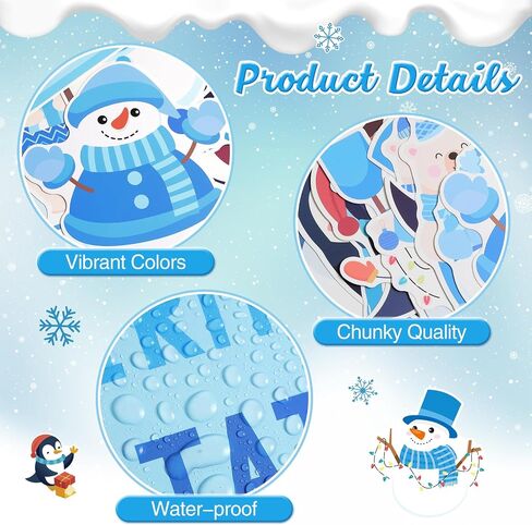 Frienda 44 Pcs Winter Affirmation Station Bulletin Board Set I Am Motivational Positive Sayings Cutouts Supplies Christmas Snowflake Accents Cutouts for School Office Home Decoration in Saudi Arabia