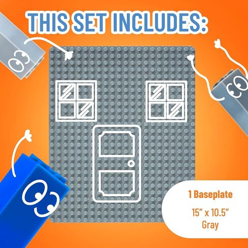 Strictly Briks Compatible with Lego Classic Big Briks Stackable Baseplates, Large Pegs for Ages 3 and Up, 100% Compatible with All Major Brands, Green, 1 Piece, 13.75" x 16.25" Inches in Saudi Arabia