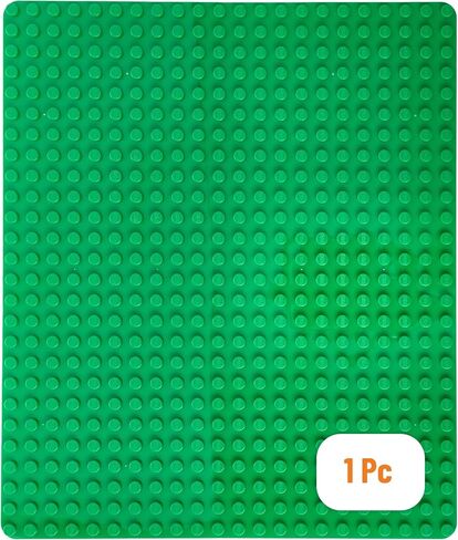 Strictly Briks Compatible with Lego Classic Big Briks Stackable Baseplates, Large Pegs for Ages 3 and Up, 100% Compatible with All Major Brands, Green, 1 Piece, 13.75" x 16.25" Inches in Saudi Arabia