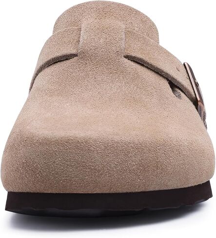 Asgard Women's Suede Clogs Leather Bugles Arch Arch Support Potato Shoes With Comfort Cork Bedbed Black 39 Size 8 in Kuwait
