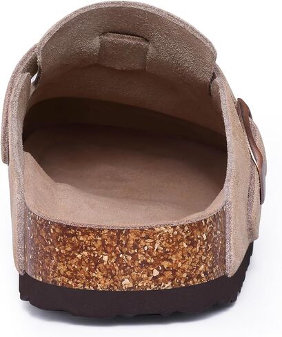 Asgard Women's Suede Clogs Leather Bugles Arch Arch Support Potato Shoes With Comfort Cork Bedbed Black 39 Size 8 in Kuwait