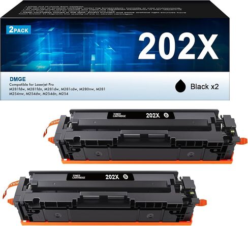 202X Toner Cartridges - High Yield 2 Black Pack Compatible Replacement for HP 202X 202A Work with Color Laserjet Pro MFP M281fdw Toner, M281cdw Toner Cartridges, Color Laserje Pro M254 | CF500X in Saudi Arabia