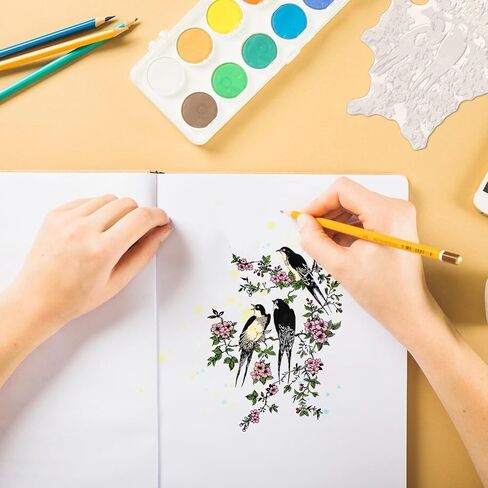 Hying Rectangular Tree Bird Silicone Clear Stamp Set for Card Making, Tree Flowers Leaves Birds Rubber Stamps in Kuwait